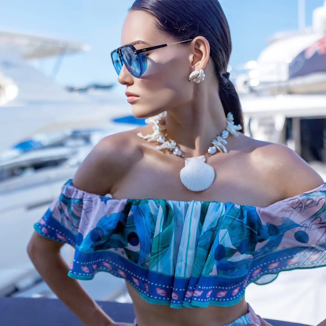 Бюстие с паднали ръкави Junona Summer Mood