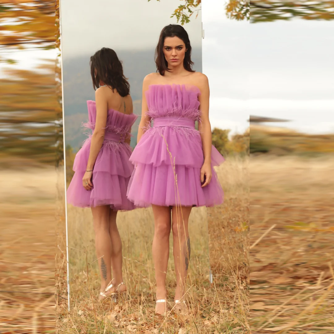 Къса рокля от тюл