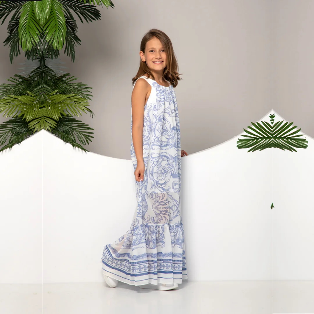 Детска дълга рокля