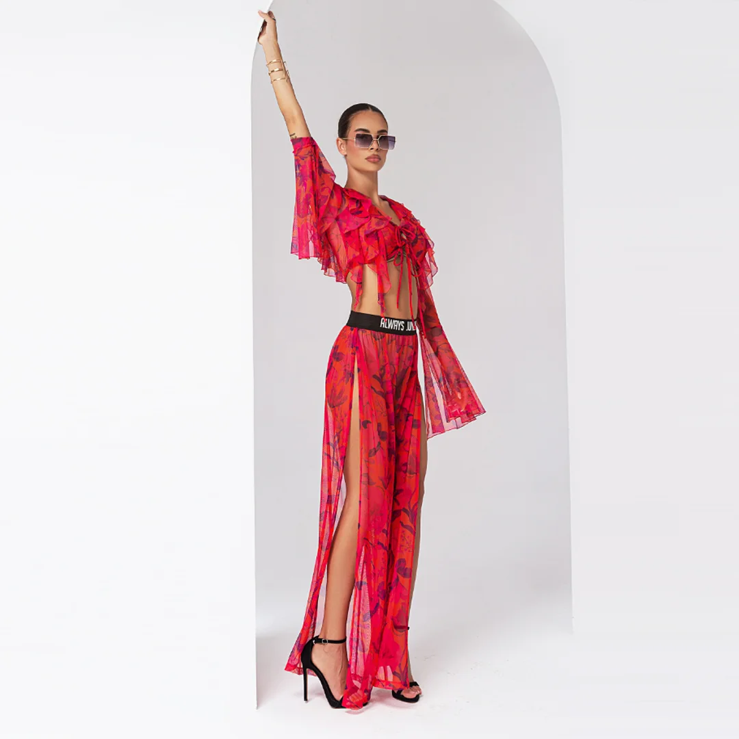 Мрежест панталон с цепка