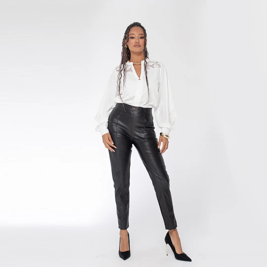 Кожен панталон с верижка