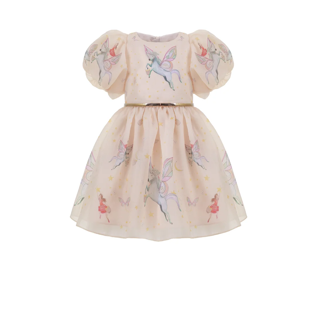 Детска рокля с принт