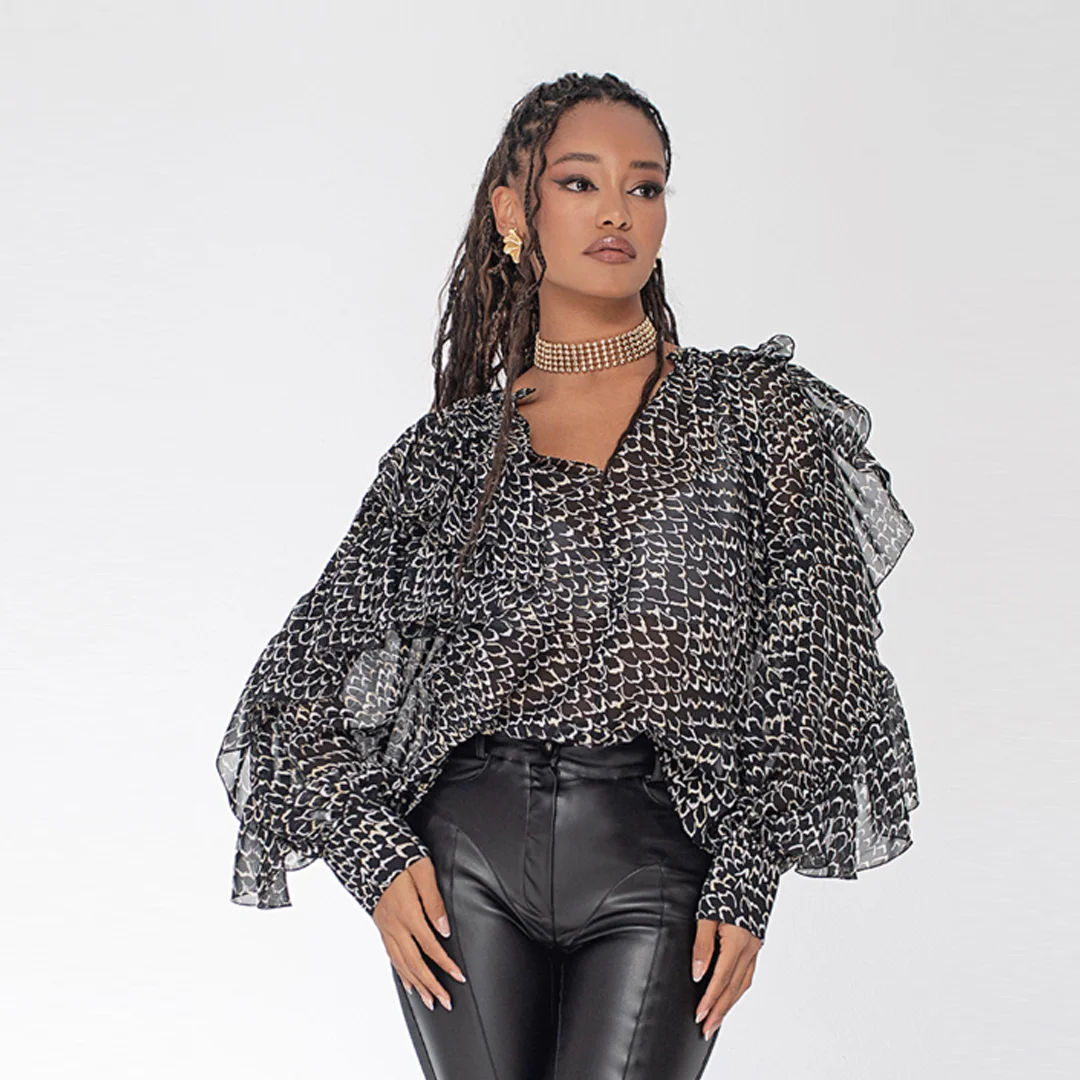 Риза на волани