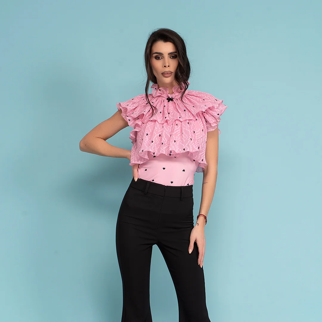 Боди с плисета