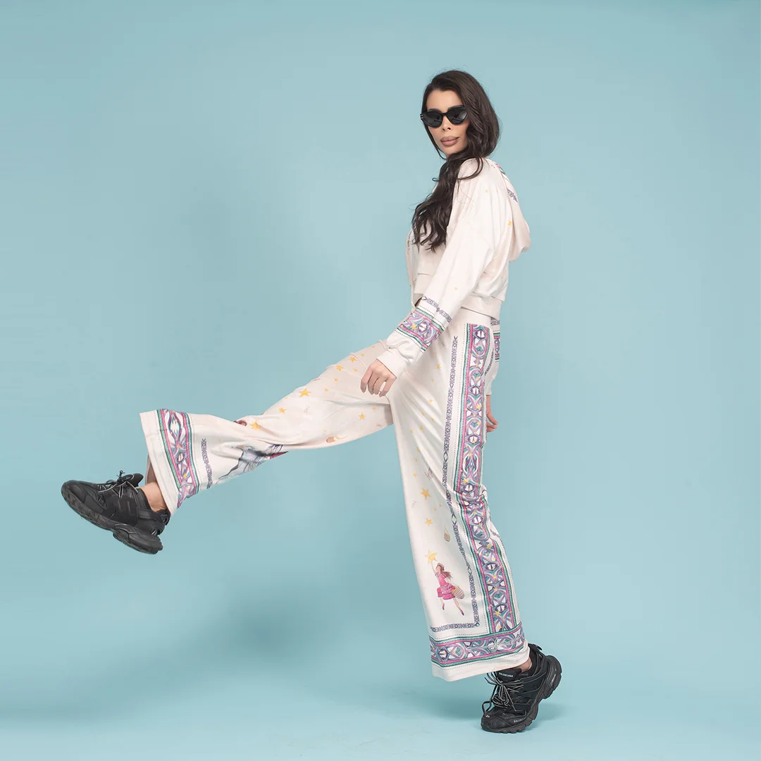 Панталон от кадифе с широки крачоли