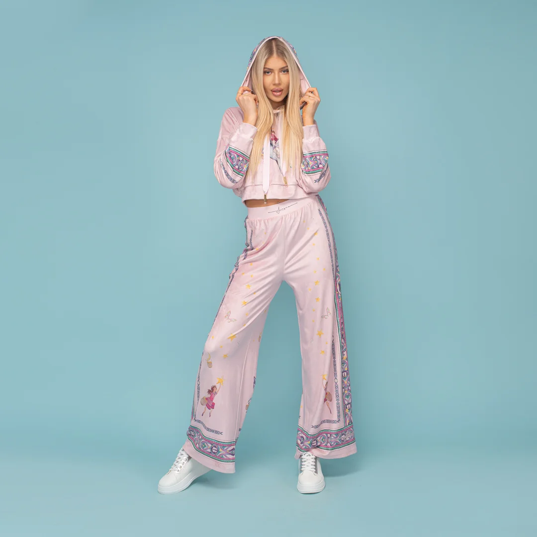 Панталон от кадифе с широки крачоли