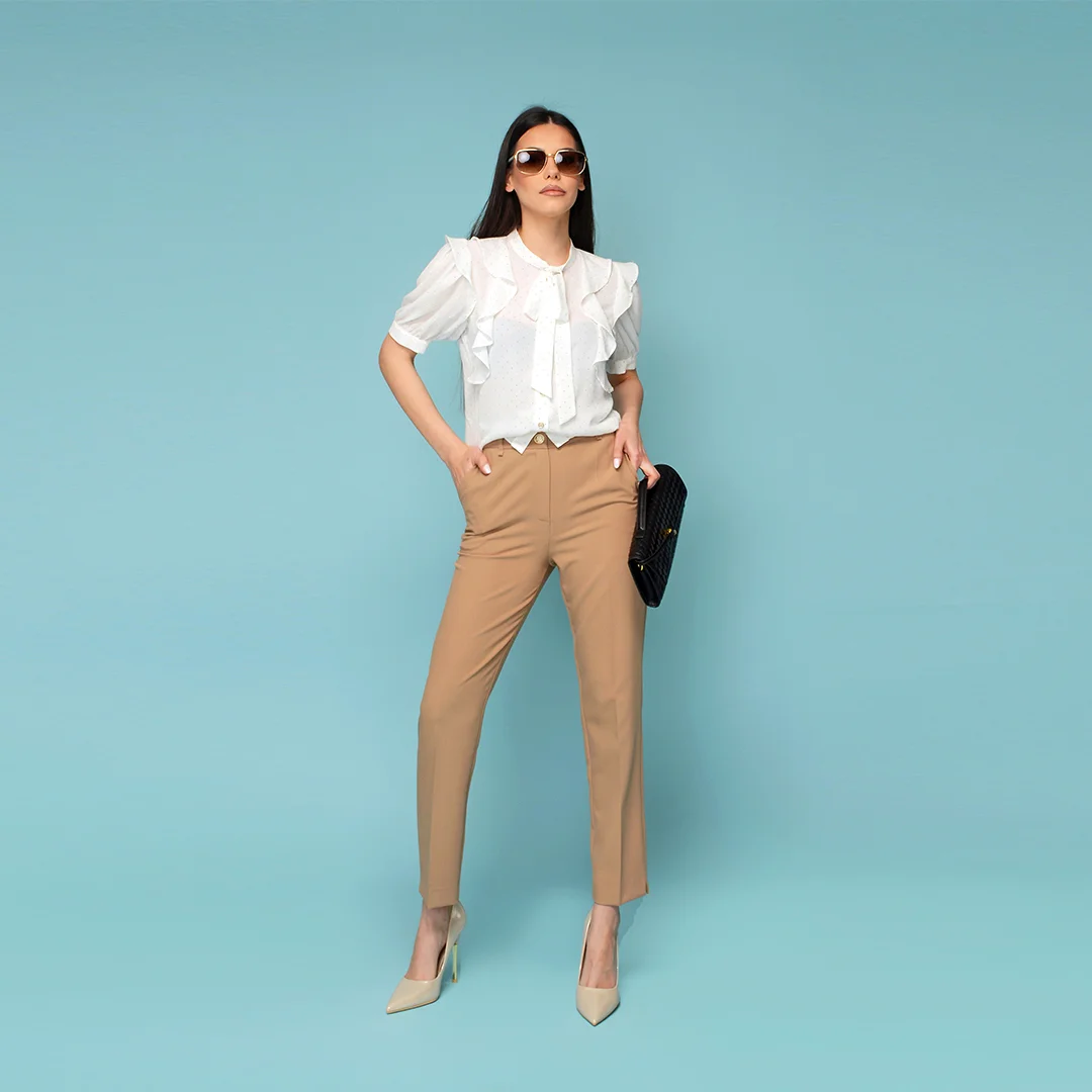 Класически панталон с висока талия