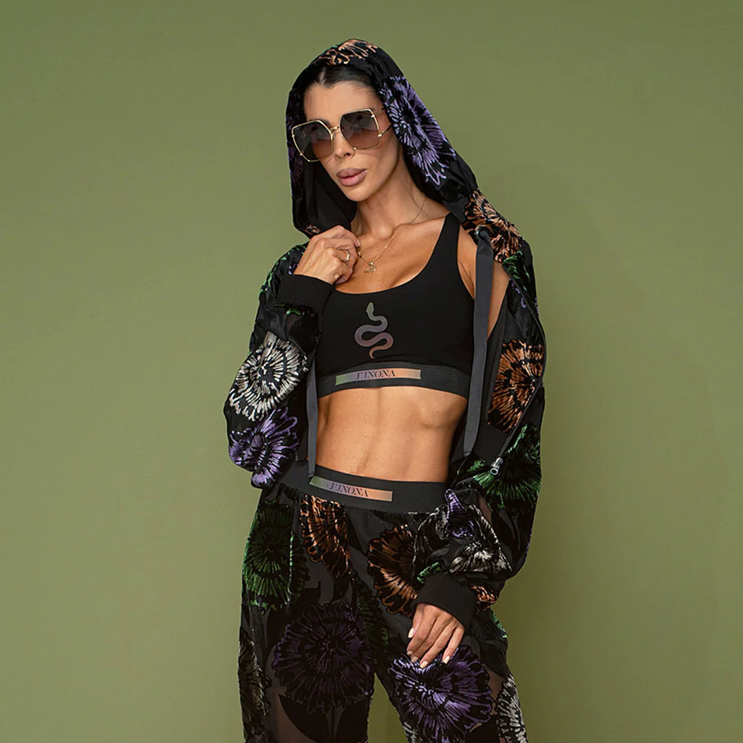 Суитшърт от плюш с мрежести части