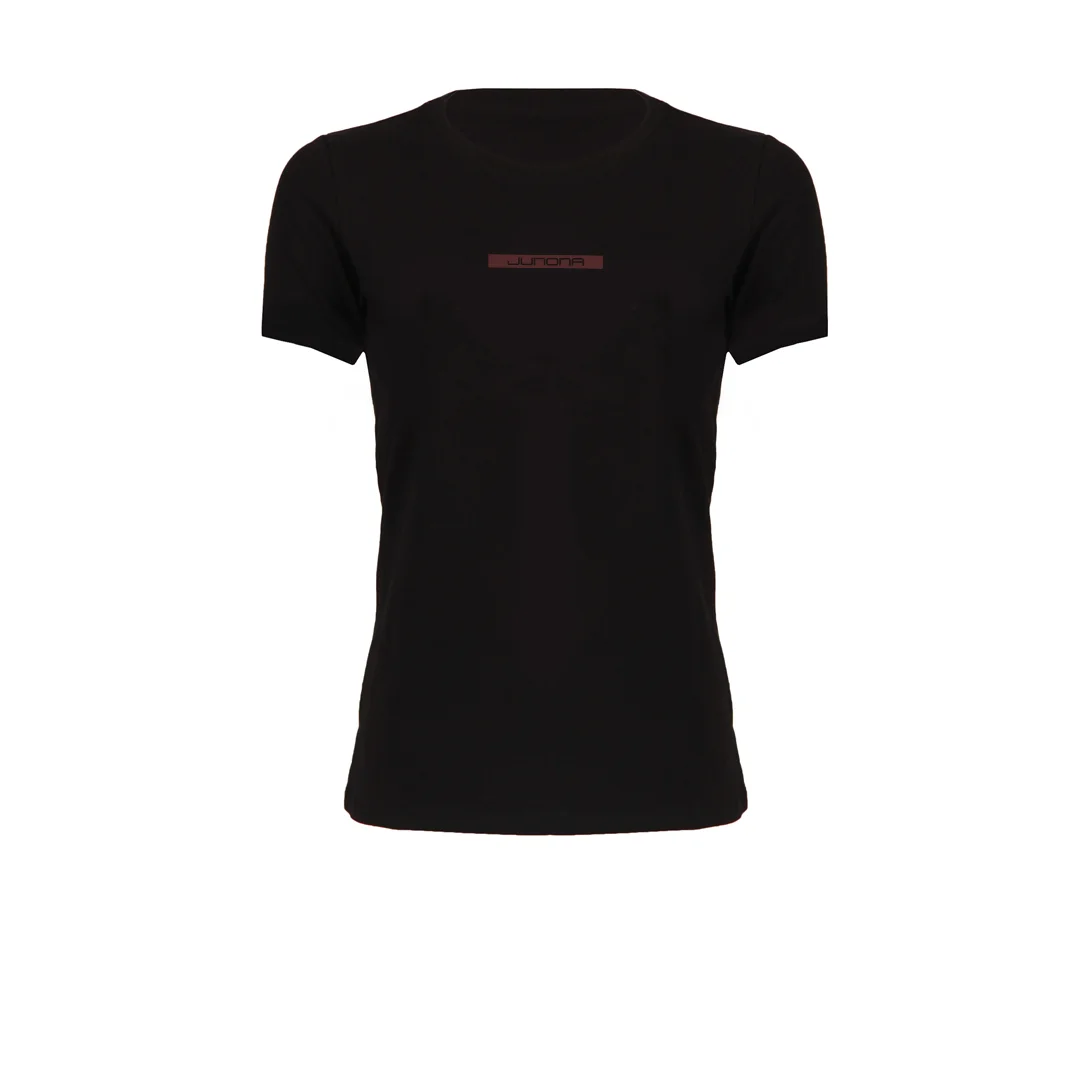 Тениска от памучна тъкан с лого Юнона