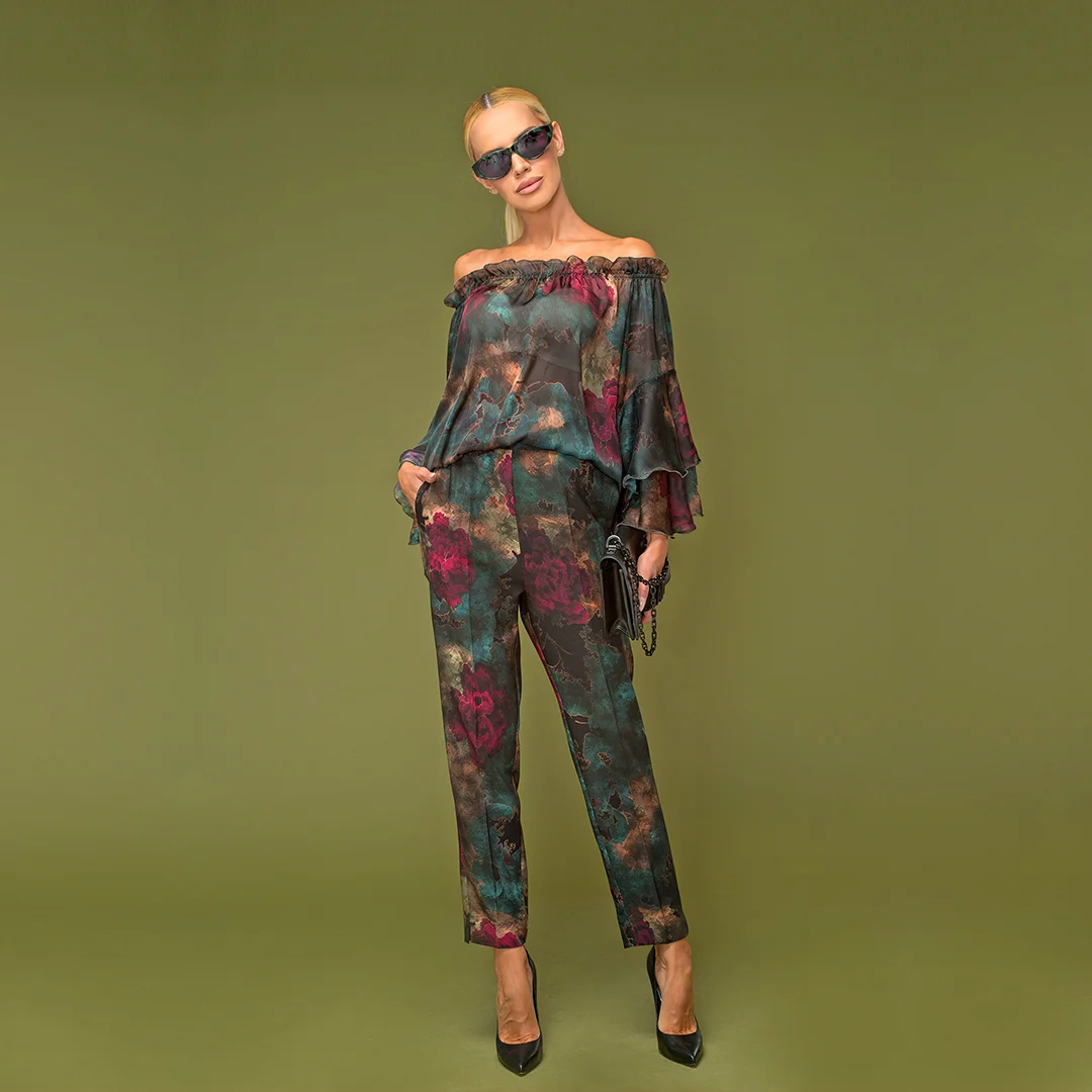 Панталон с принт на цветя