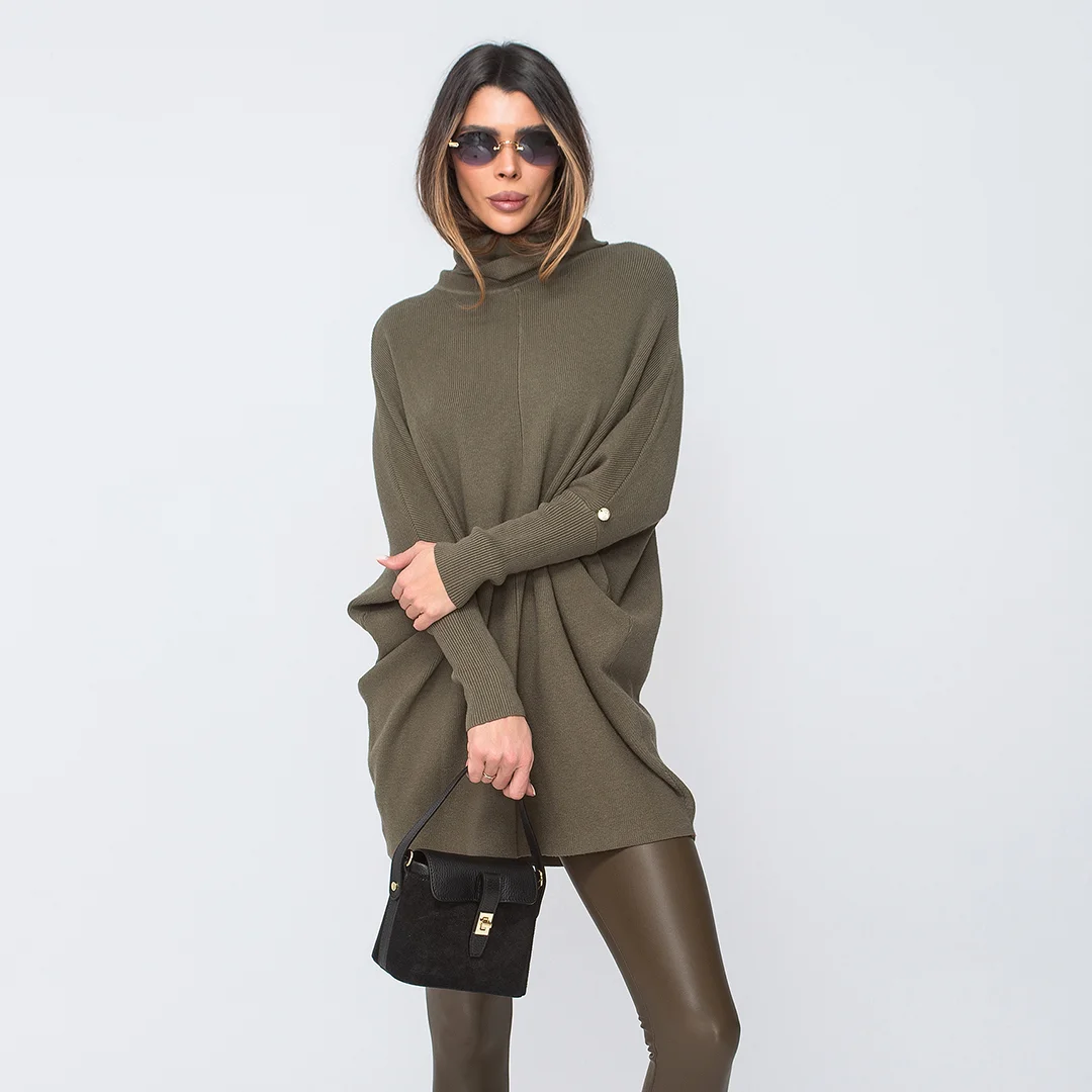 Рипсена туника с поло яка