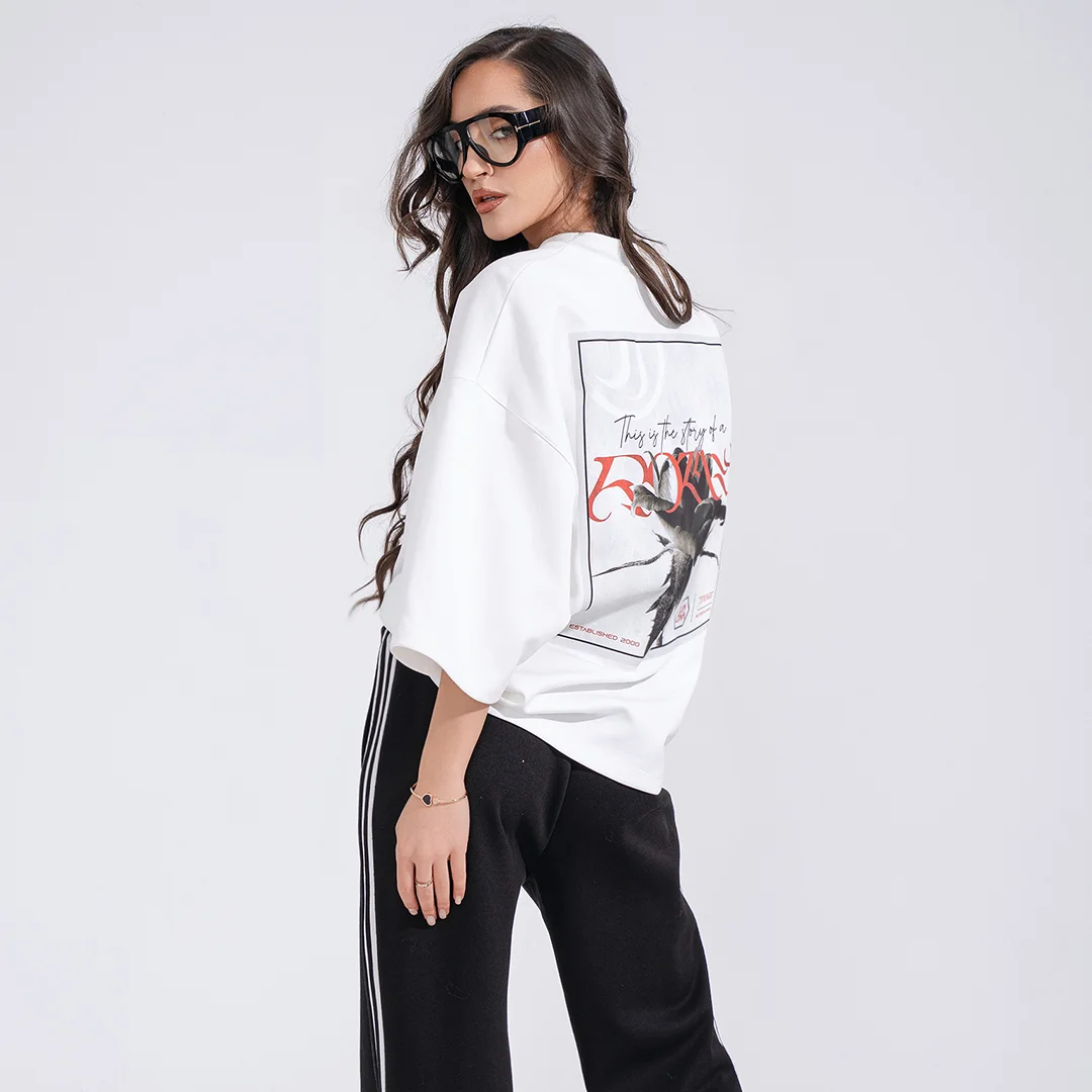 Оувърсайз тениска с  бродерия Junona